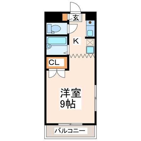 健軍校前駅 徒歩1分 3階の物件間取画像